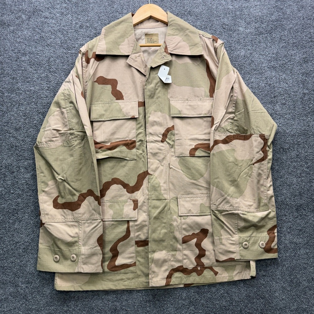 US Military Desert Camouflage Pattern Combat Coat Mens Medium Long Tan Outdoor